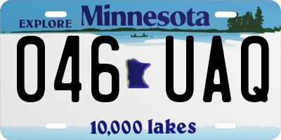MN license plate 046UAQ
