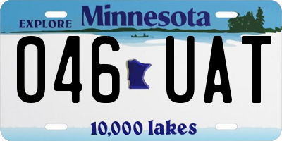 MN license plate 046UAT
