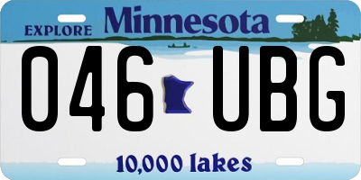 MN license plate 046UBG