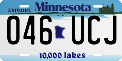 MN license plate 046UCJ