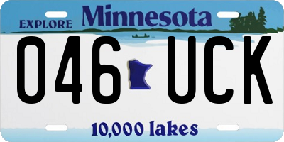 MN license plate 046UCK