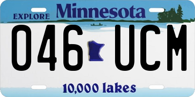 MN license plate 046UCM