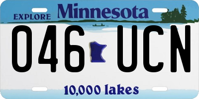 MN license plate 046UCN