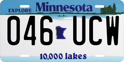 MN license plate 046UCW