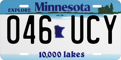 MN license plate 046UCY