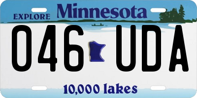 MN license plate 046UDA