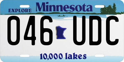 MN license plate 046UDC