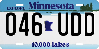 MN license plate 046UDD