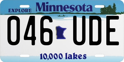 MN license plate 046UDE