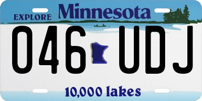 MN license plate 046UDJ