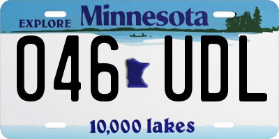 MN license plate 046UDL