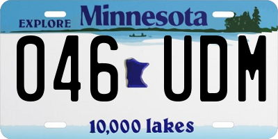 MN license plate 046UDM