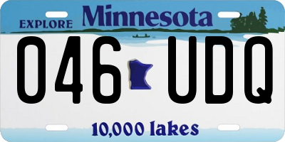 MN license plate 046UDQ