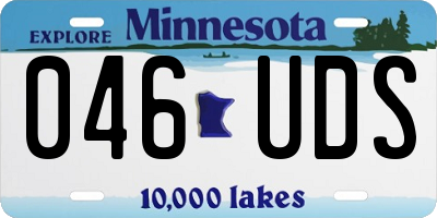 MN license plate 046UDS