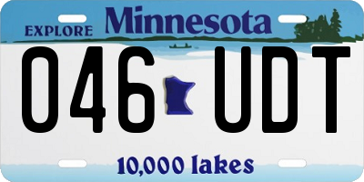 MN license plate 046UDT