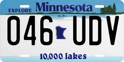 MN license plate 046UDV