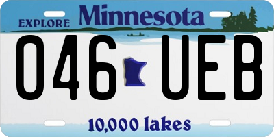 MN license plate 046UEB