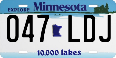 MN license plate 047LDJ