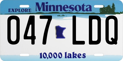 MN license plate 047LDQ