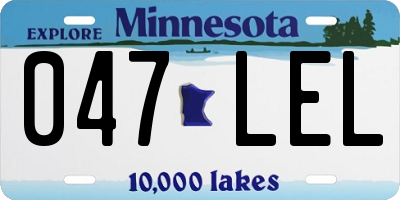 MN license plate 047LEL
