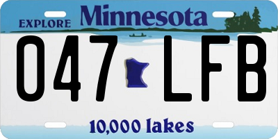 MN license plate 047LFB