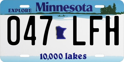 MN license plate 047LFH