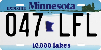 MN license plate 047LFL