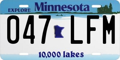MN license plate 047LFM