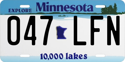 MN license plate 047LFN