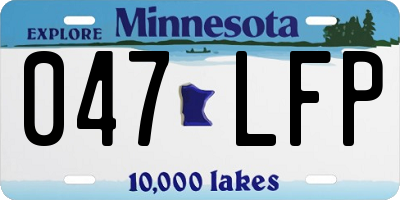 MN license plate 047LFP