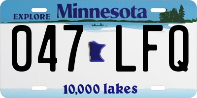 MN license plate 047LFQ
