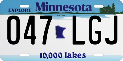 MN license plate 047LGJ