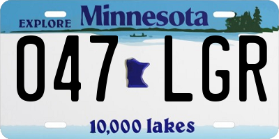 MN license plate 047LGR