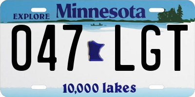 MN license plate 047LGT