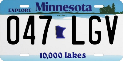 MN license plate 047LGV