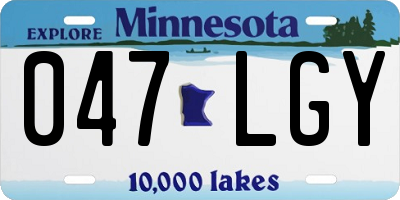 MN license plate 047LGY