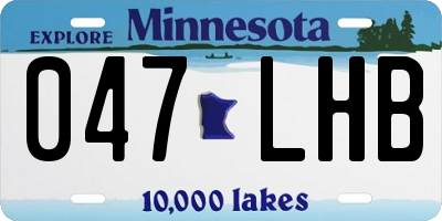 MN license plate 047LHB