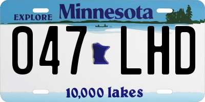 MN license plate 047LHD