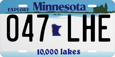 MN license plate 047LHE