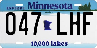 MN license plate 047LHF
