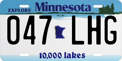 MN license plate 047LHG