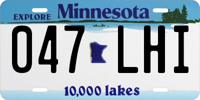 MN license plate 047LHI