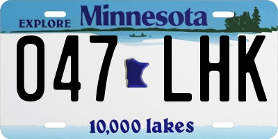MN license plate 047LHK