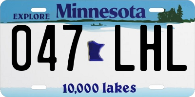 MN license plate 047LHL