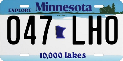 MN license plate 047LHO