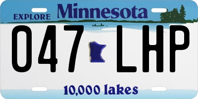 MN license plate 047LHP