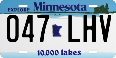 MN license plate 047LHV
