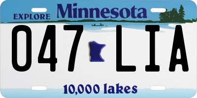 MN license plate 047LIA