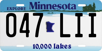MN license plate 047LII