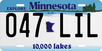 MN license plate 047LIL